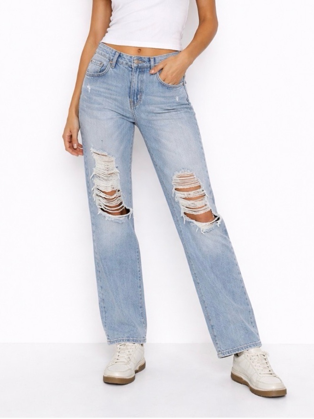 Aeropostale jeans women's boyfriend distressed denim straight leg SZ 0 26" waist